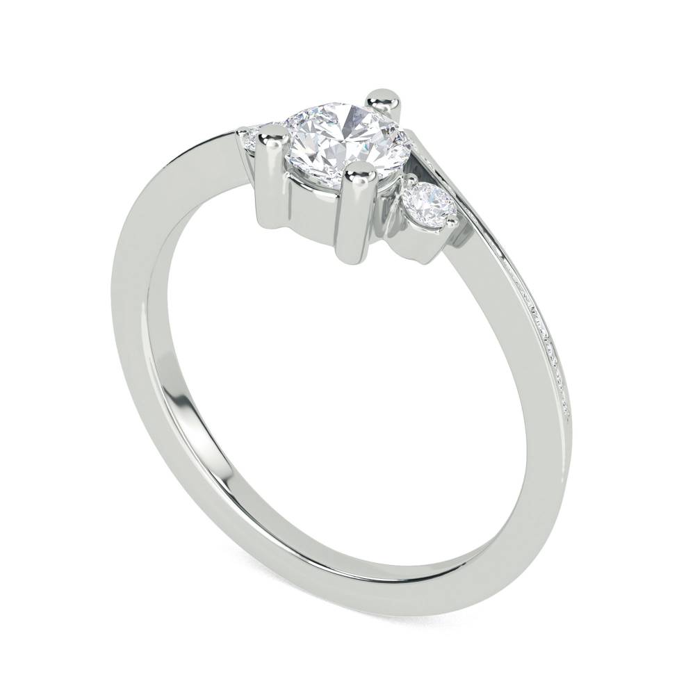 Modern Round Diamond Designer Ring W