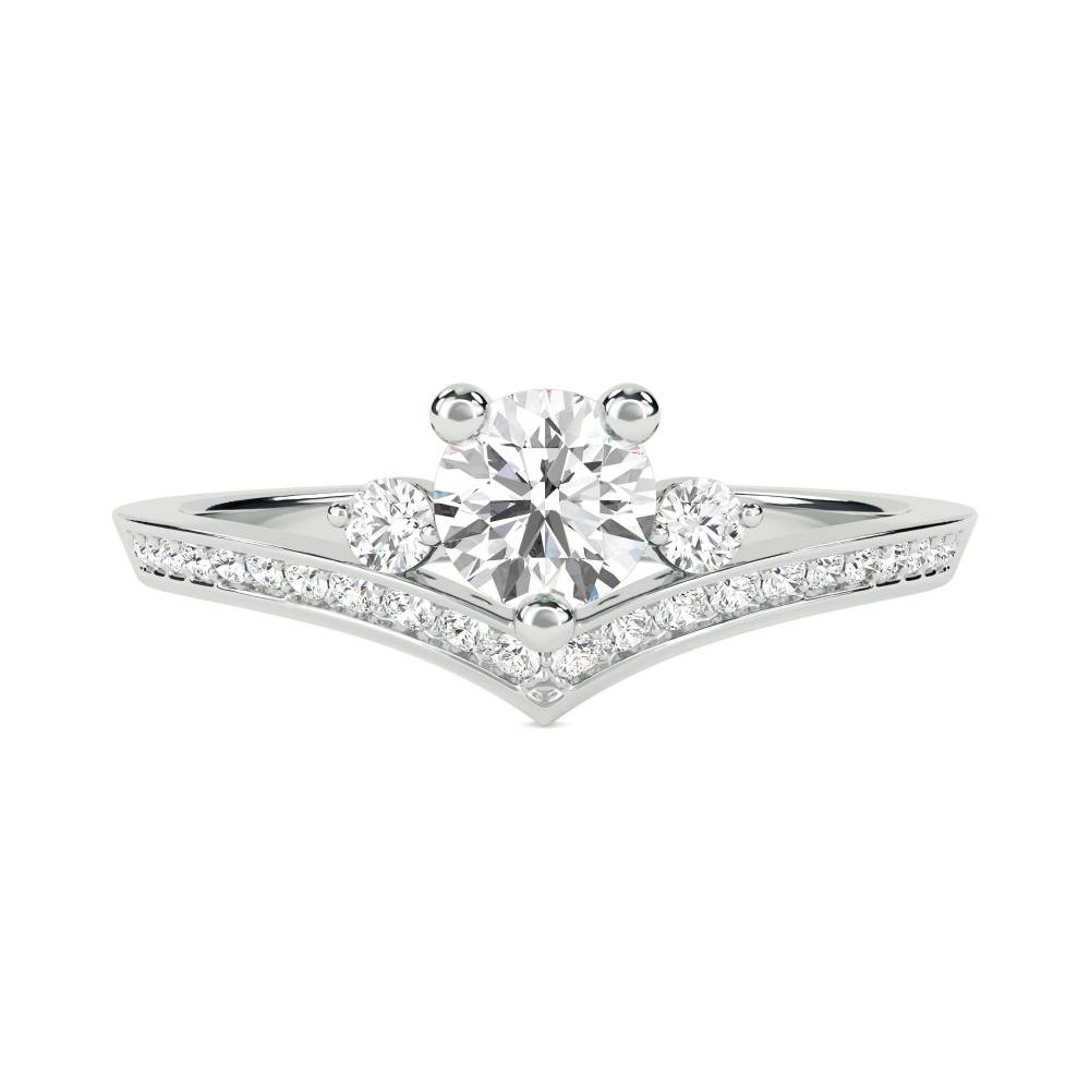 Modern Round Diamond Designer Ring W