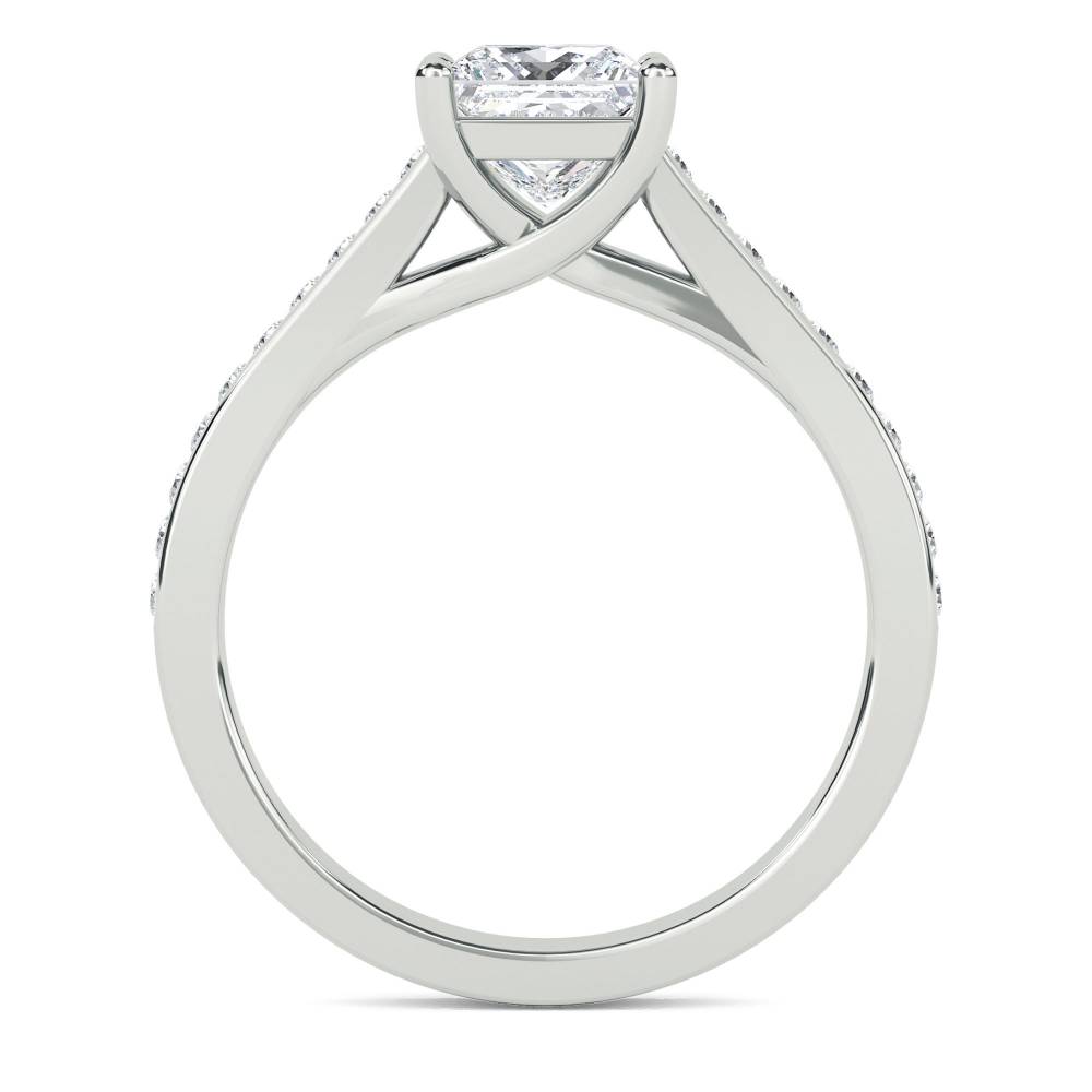 Princess Diamond Shoulder Set Ring W