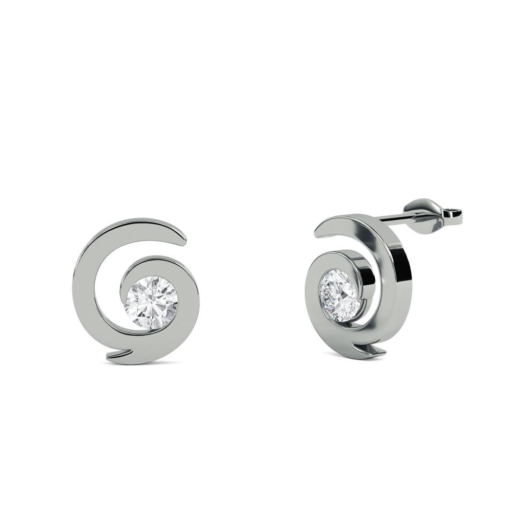 Fire Set Round Diamond Designer Earrings P