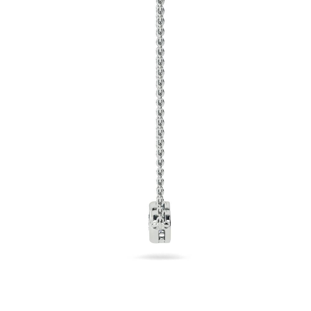 Three Stone Diamond Necklace set in White Gold