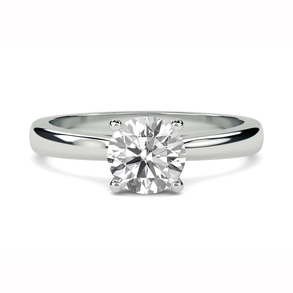 Elegant Round Diamond Engagement Ring W