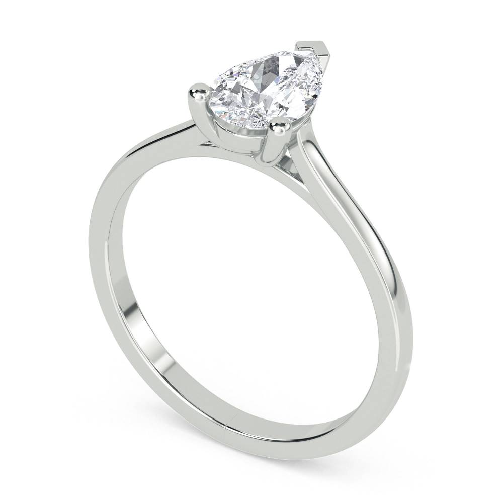 Stylish Pear Diamond Engagement Ring W