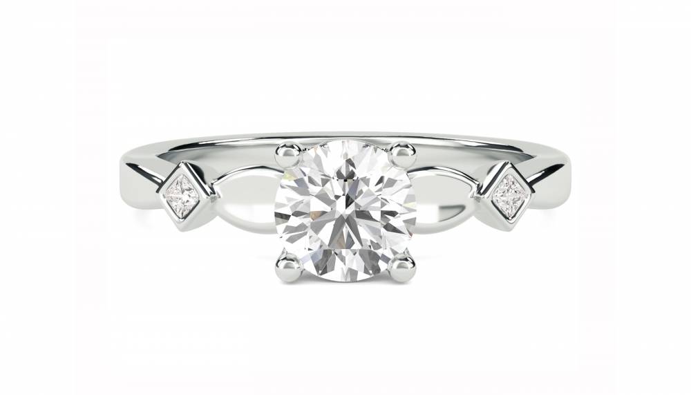 Round & Princess Diamond Designer Ring Image