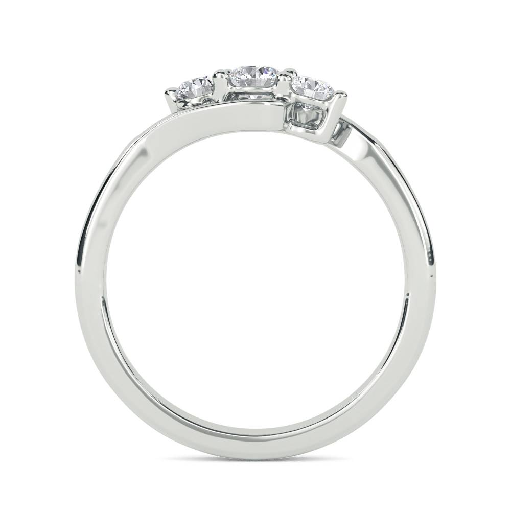 0.35ct Modern Round Diamond Trilogy Ring W