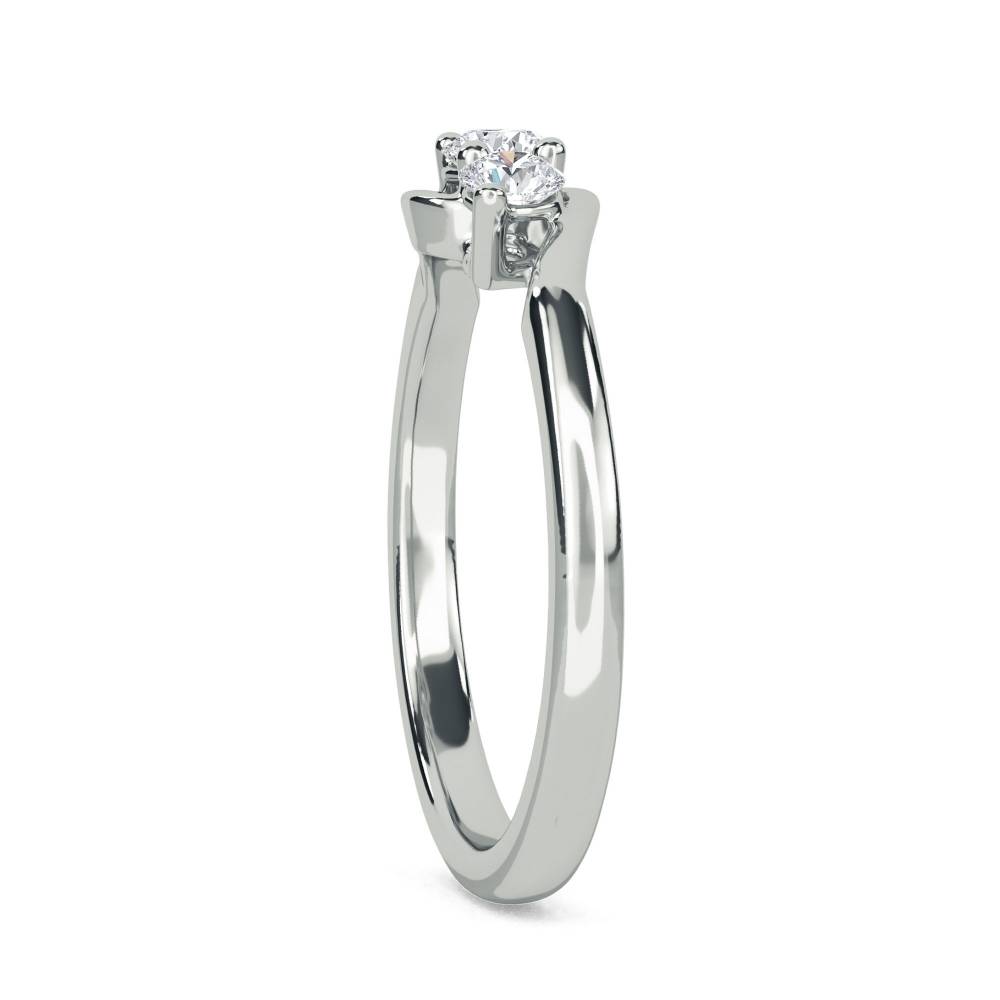 0.35ct Modern Round Diamond Trilogy Ring W