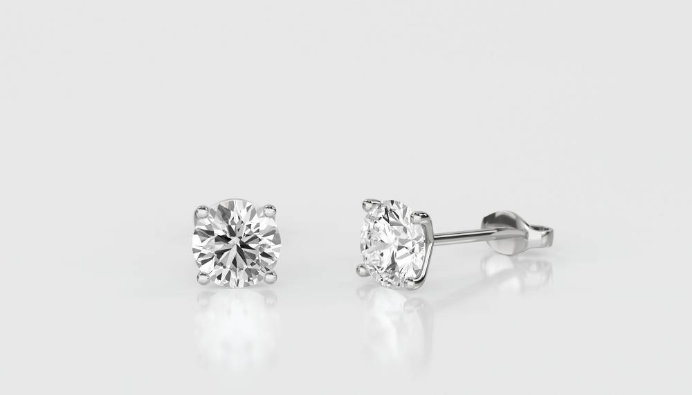 Elegant Round Diamond Designer Earrings P