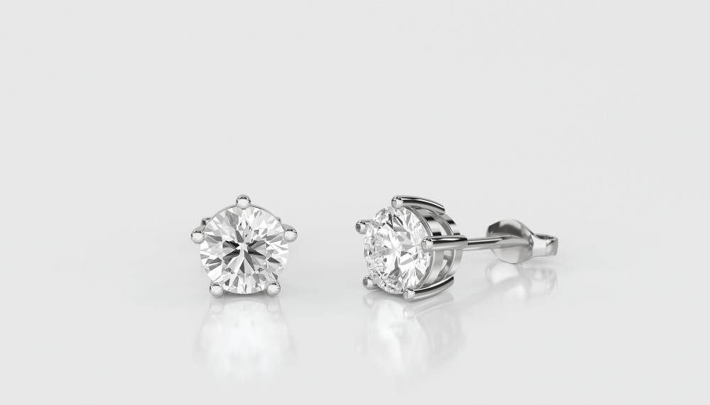 Comtemporary Round Diamond Designer Earrings P