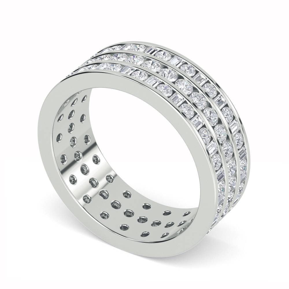 2.00ct Triple Row Diamond Full Eternity/Dress Ring W