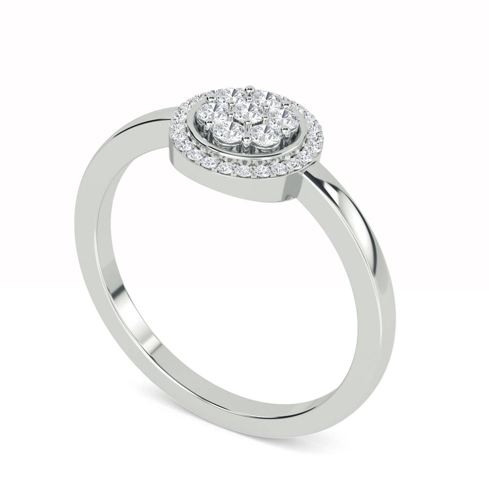 0.50ct Elegant Round Diamond Cluster Ring W