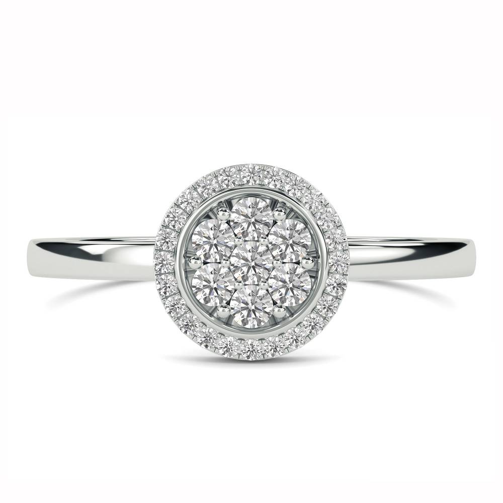 0.50ct Elegant Round Diamond Cluster Ring W