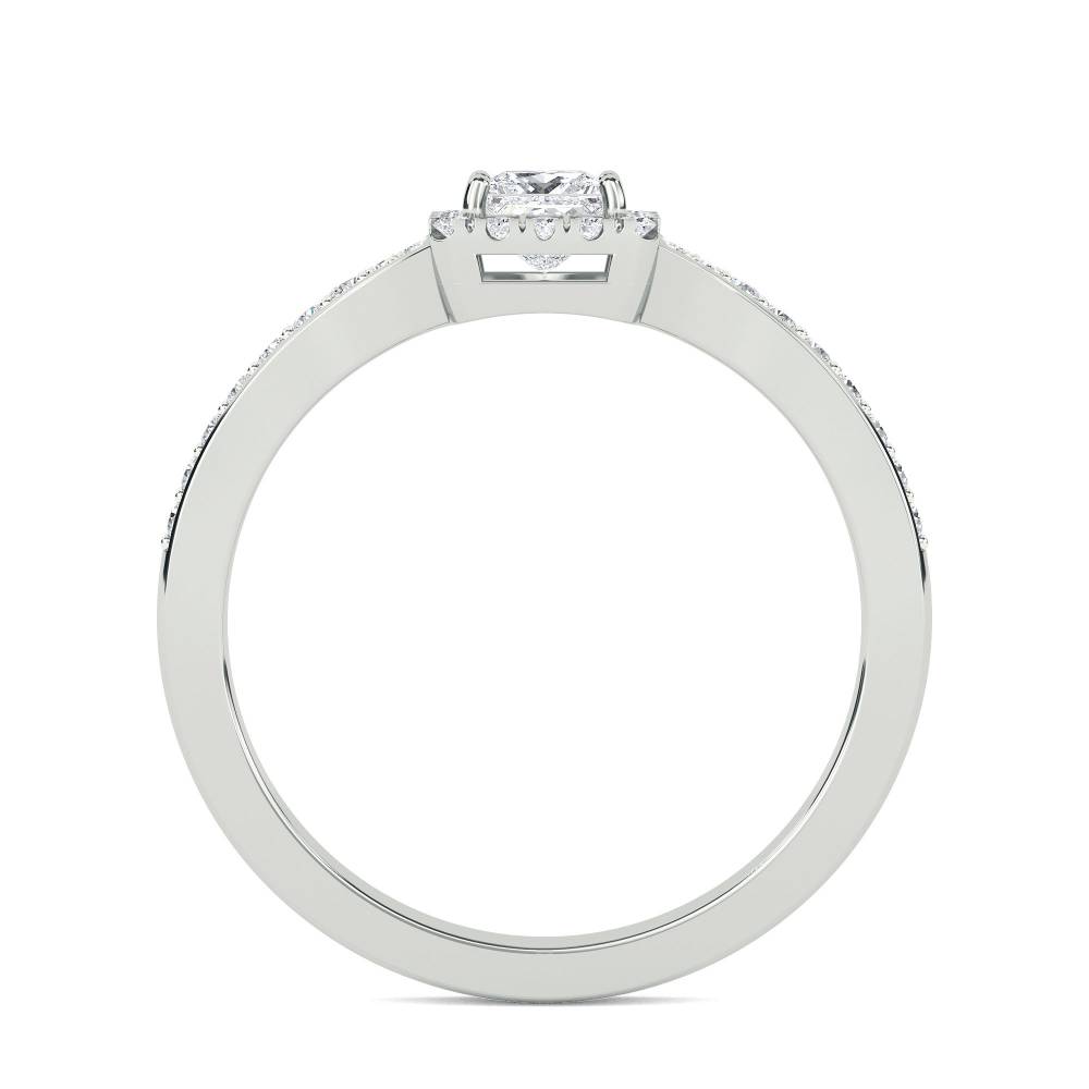 Petite Princess Diamond Halo Ring W