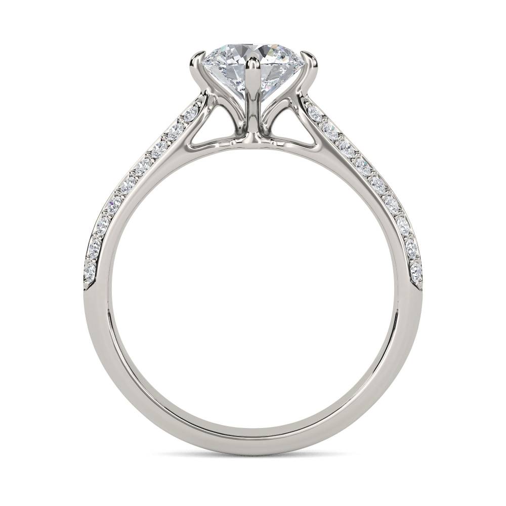 0.60ct VS/FG Petite Round Diamond Shoulder Set Ring W