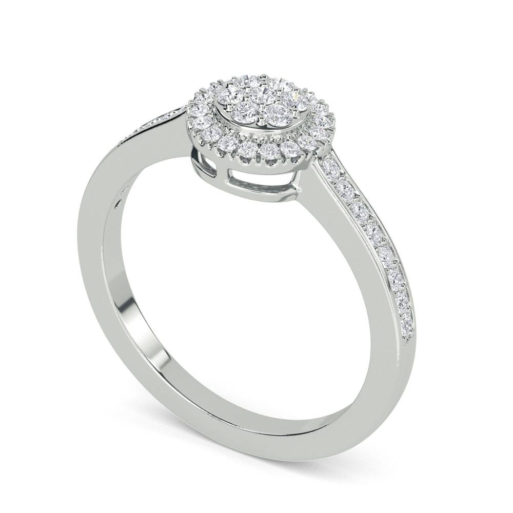 0.50ct Elegant Round Diamond Cluster Ring W