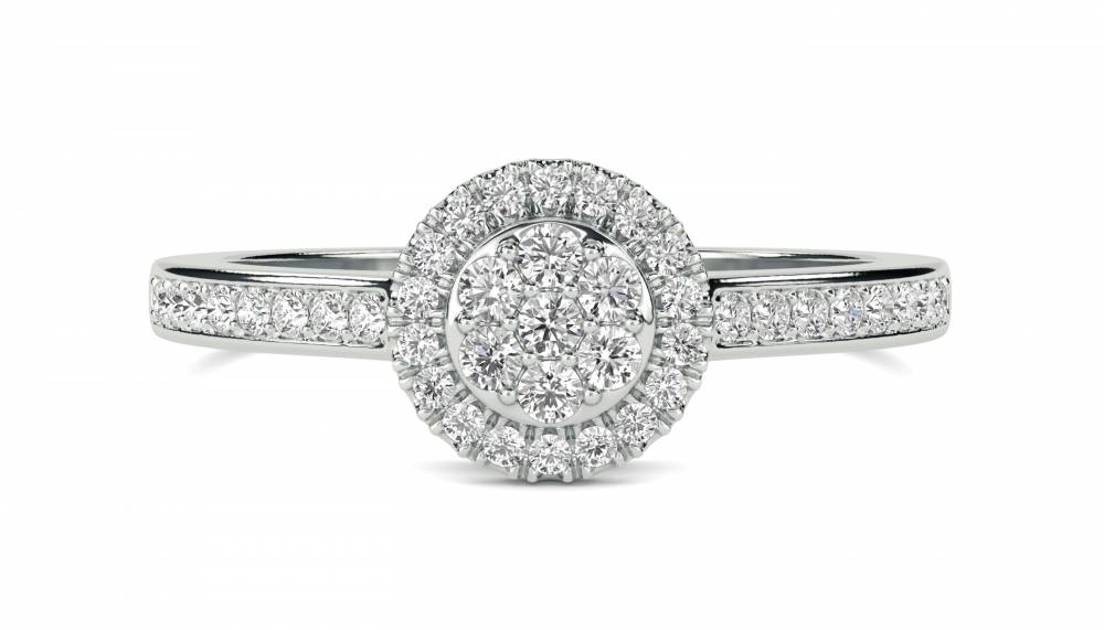 0.50ct Elegant Round Diamond Cluster Ring W