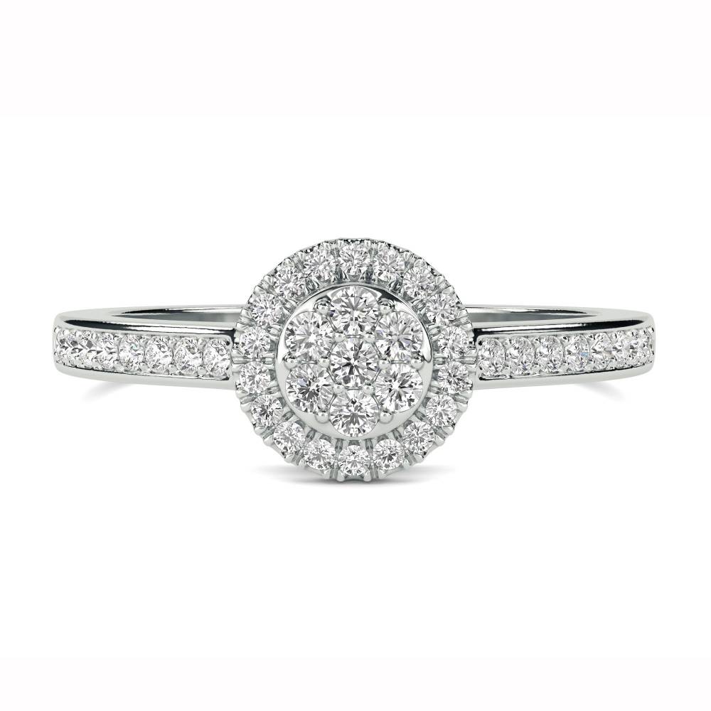 0.50ct Elegant Round Diamond Cluster Ring W