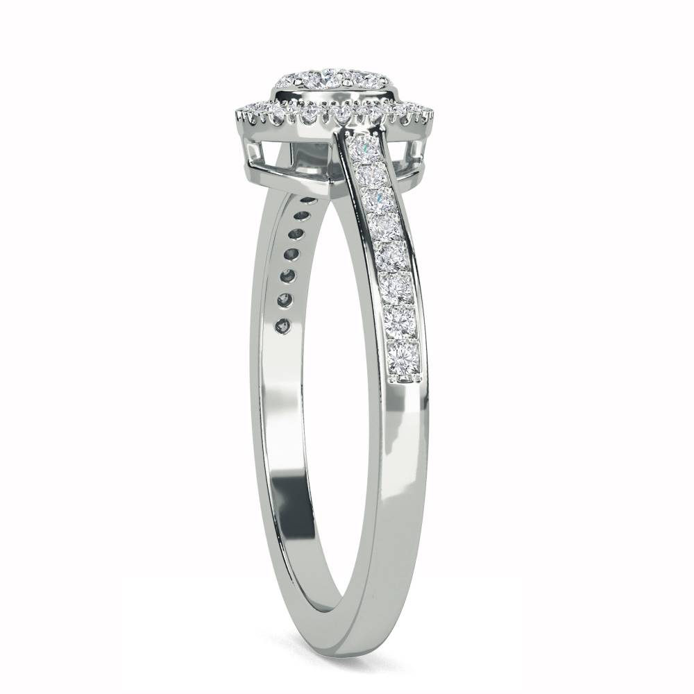 0.50ct Elegant Round Diamond Cluster Ring W