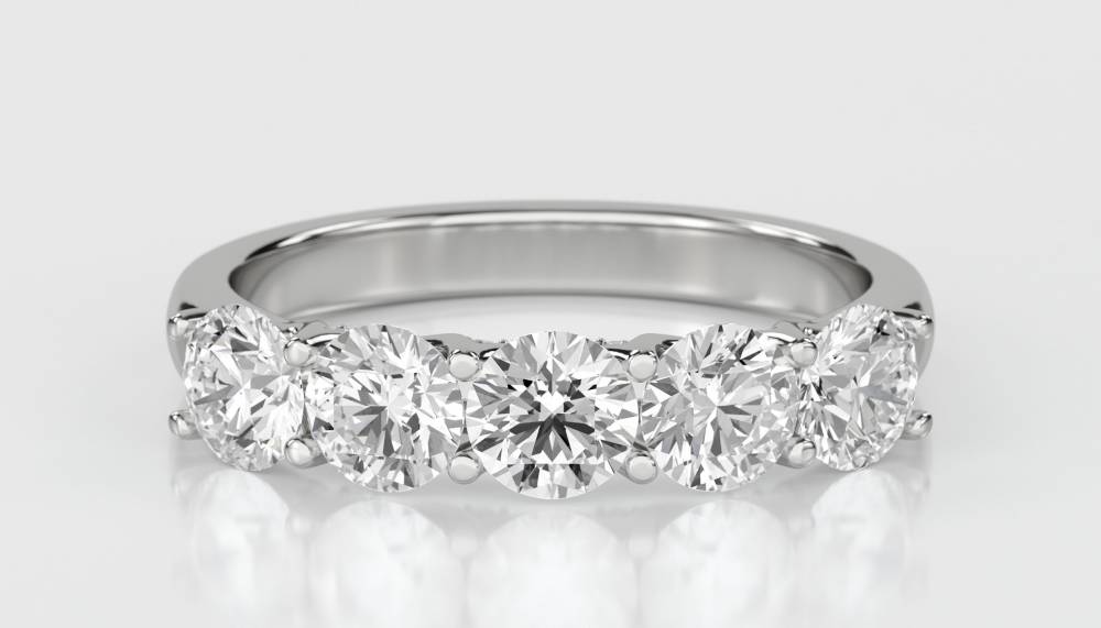 0.75ct Elegant Round Diamond Eternity Ring W