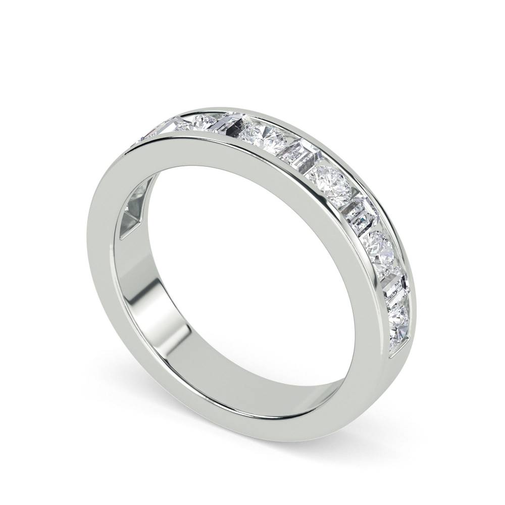 3mm Petite Round & Baguette Diamond Eternity Ring W