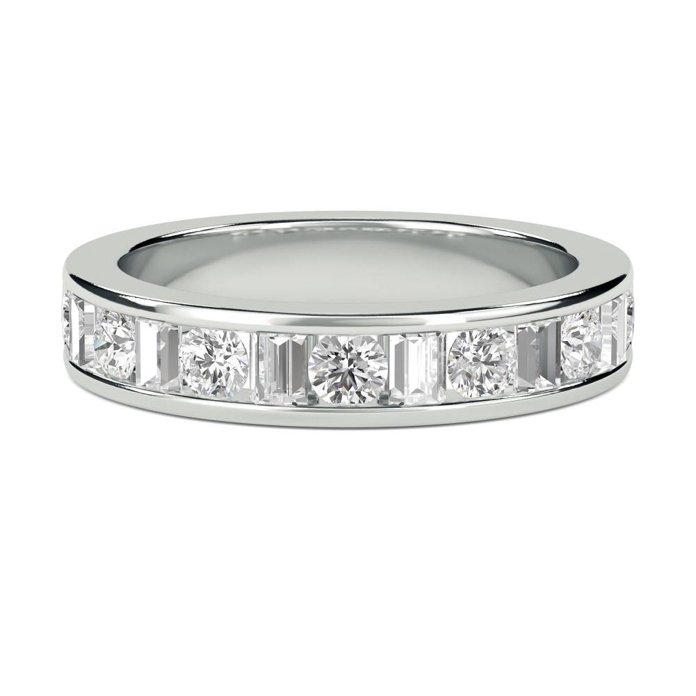 3mm Petite Round & Baguette Diamond Eternity Ring W