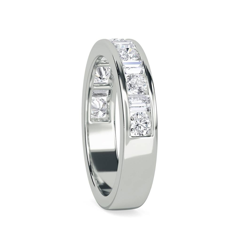 3mm Petite Round & Baguette Diamond Eternity Ring W