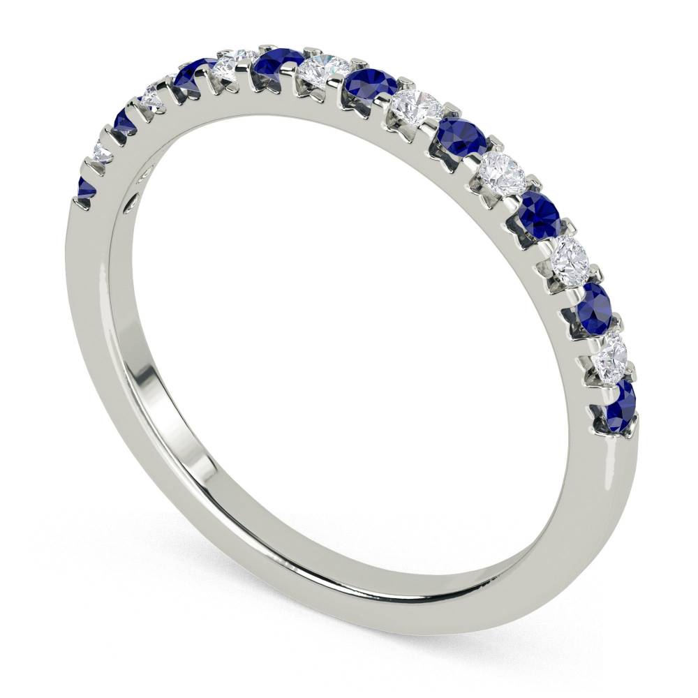 2.5mm Blue Sapphire And Diamond Eternity Ring W