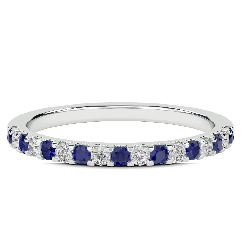 2.5mm Blue Sapphire And Diamond Eternity Ring W