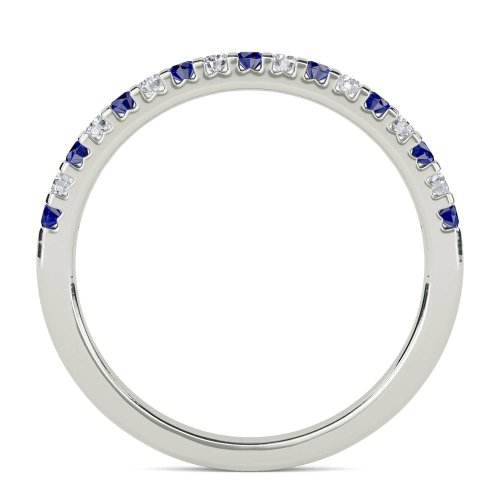 2.5mm Blue Sapphire And Diamond Eternity Ring W