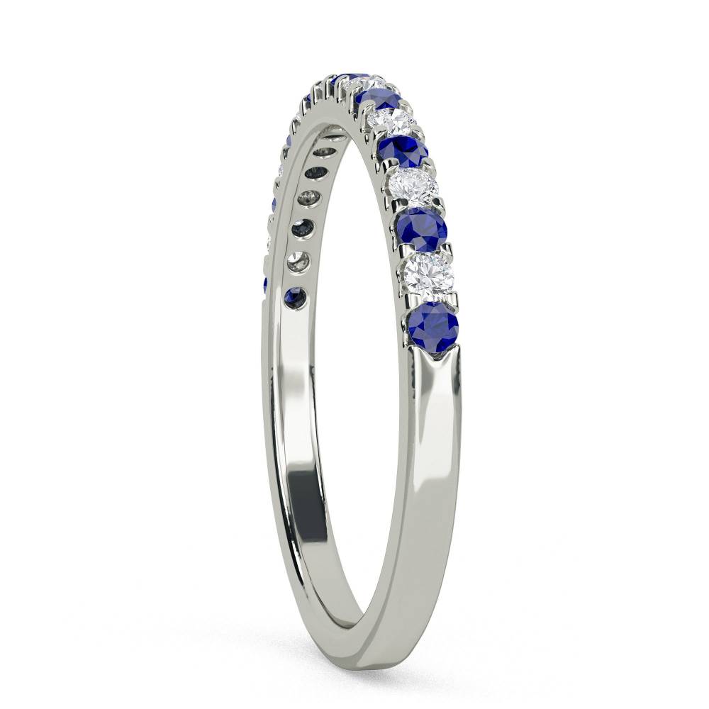 2.5mm Blue Sapphire And Diamond Eternity Ring W