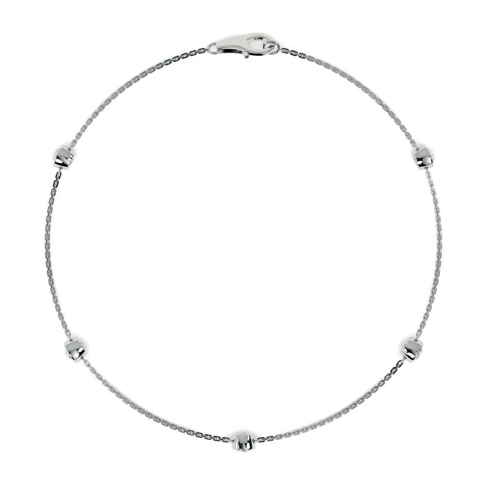 0.50ct Classic Round Diamond Chain Bracelet set in White Gold