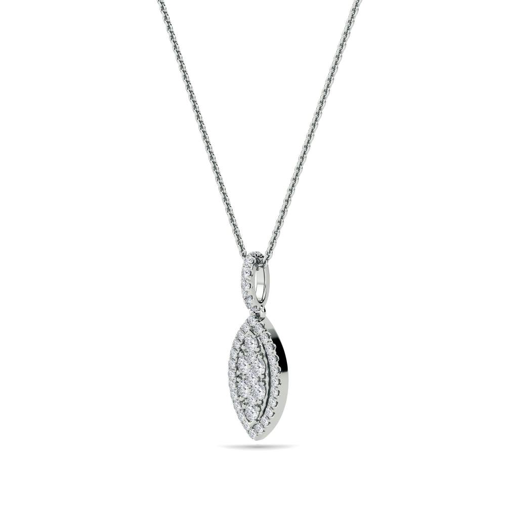 0.50ct Cluster Round Diamond Designer Pendant W