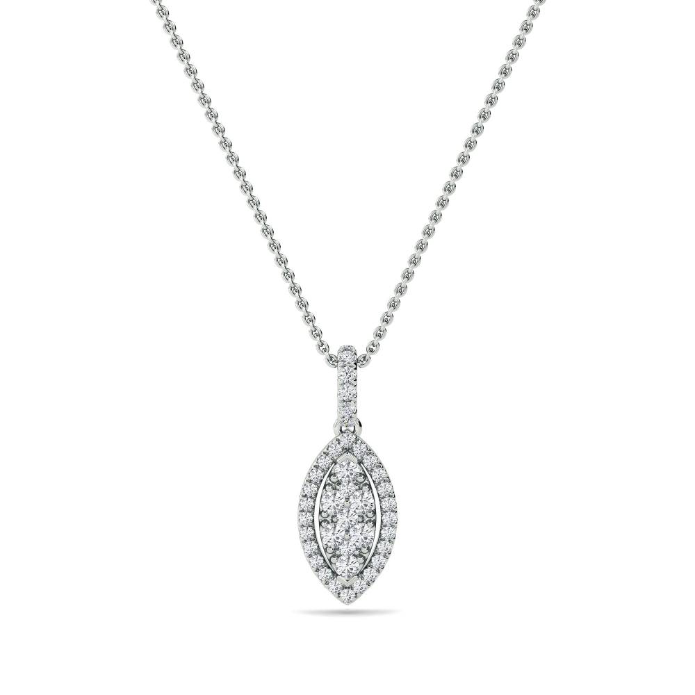 0.50ct Cluster Round Diamond Designer Pendant W