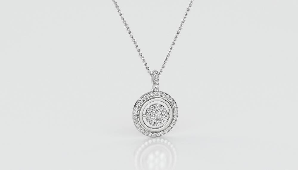 Movable Round Diamond Designer Pendant W