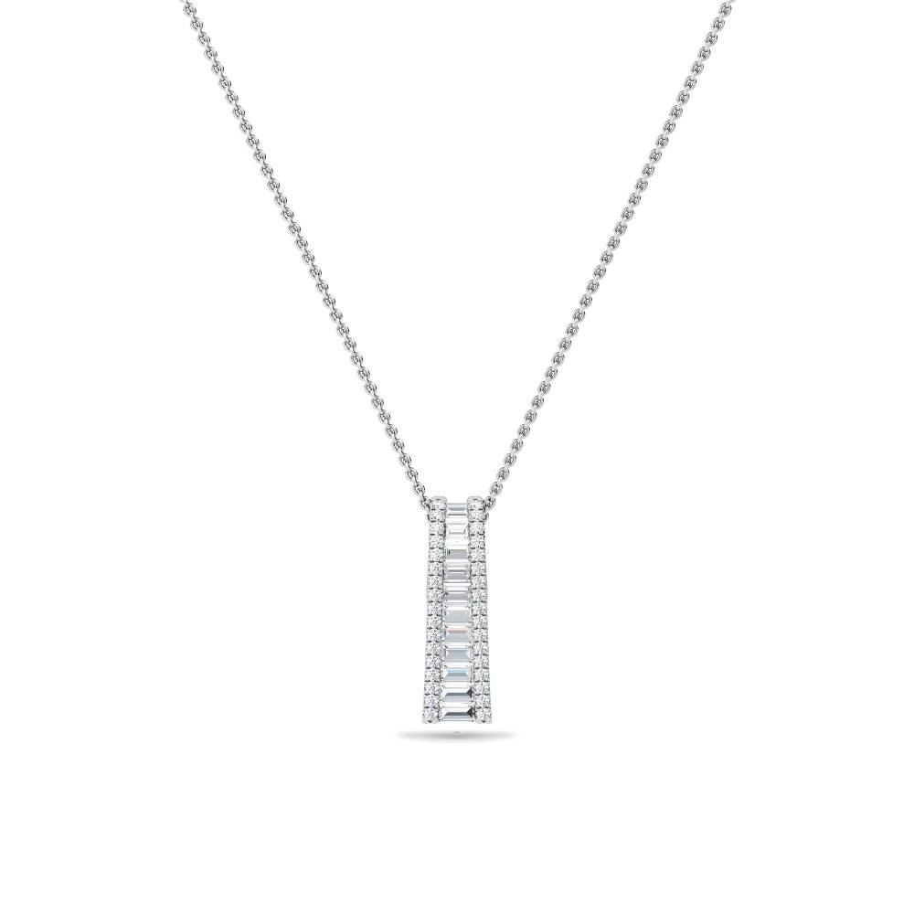 Classic Round Diamond Journey Pendant W