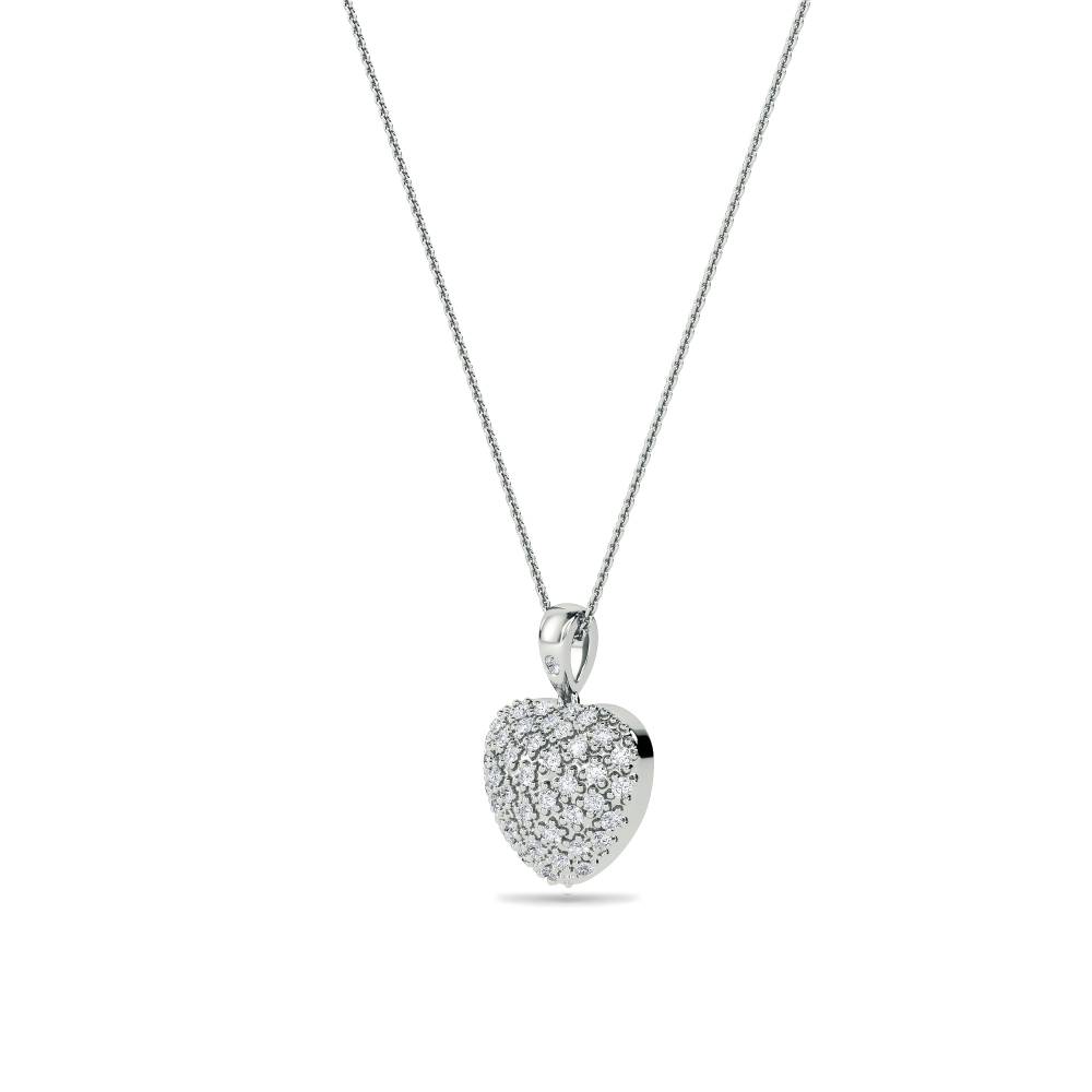 0.20ct Classic Round Diamond Heart Pendant W