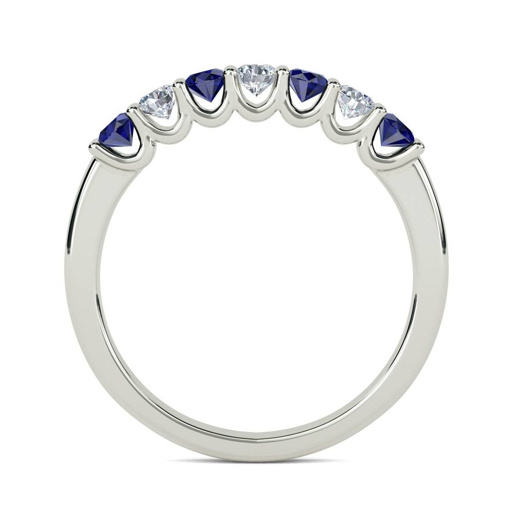 0.50ct Blue Sapphire & Diamond Eternity Ring W