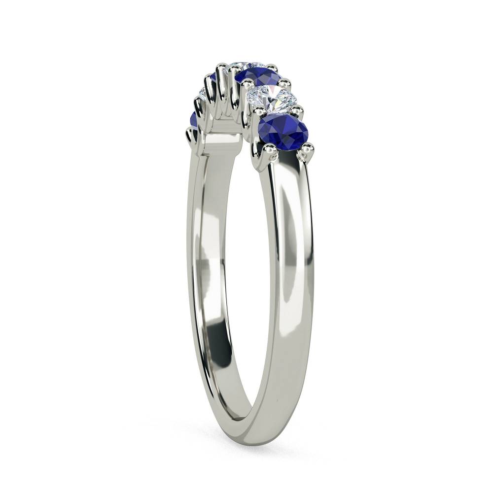 0.50ct Blue Sapphire & Diamond Eternity Ring W