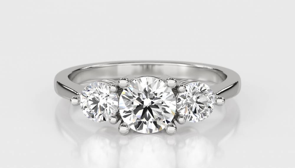 Classic Round Diamond Trilogy Ring W