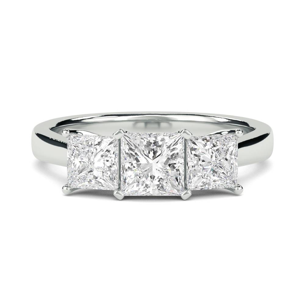 Traditional Princess Diamond Trilogy Ring Image