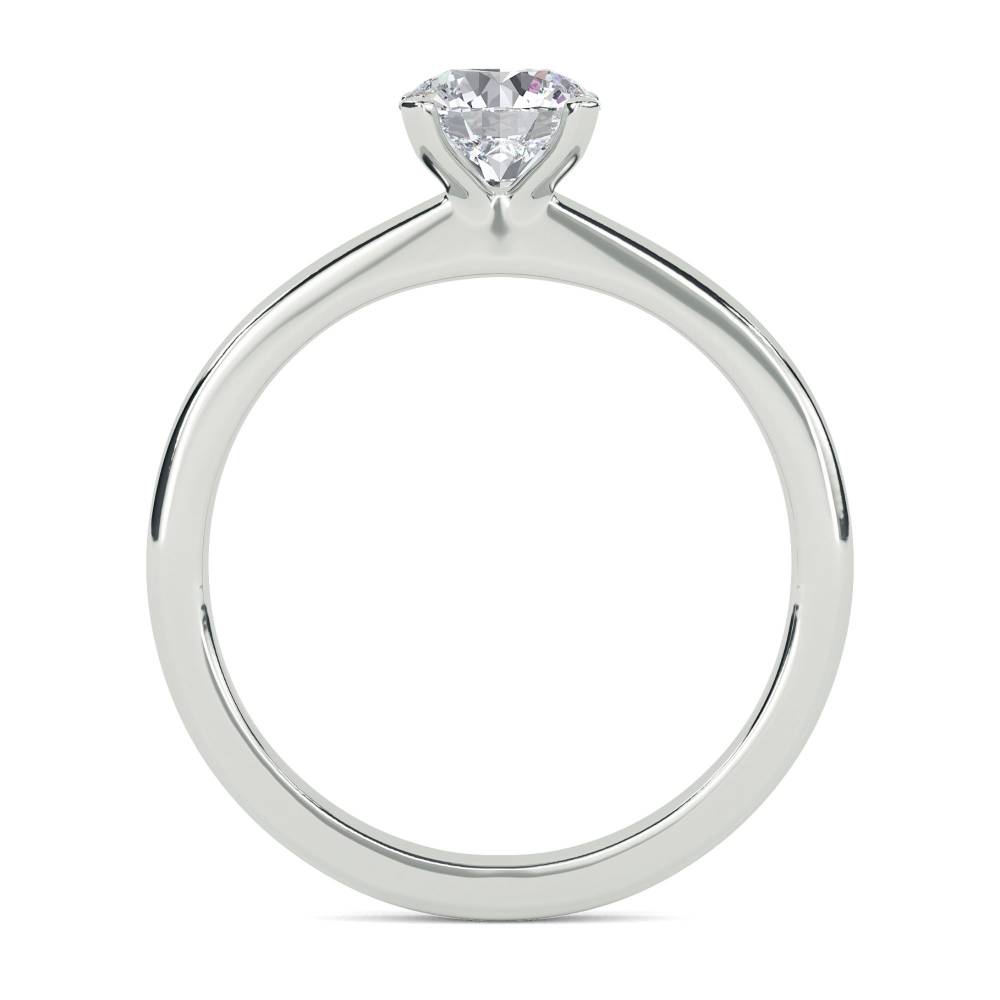 Knife Edge Round Diamond Engagement Ring W