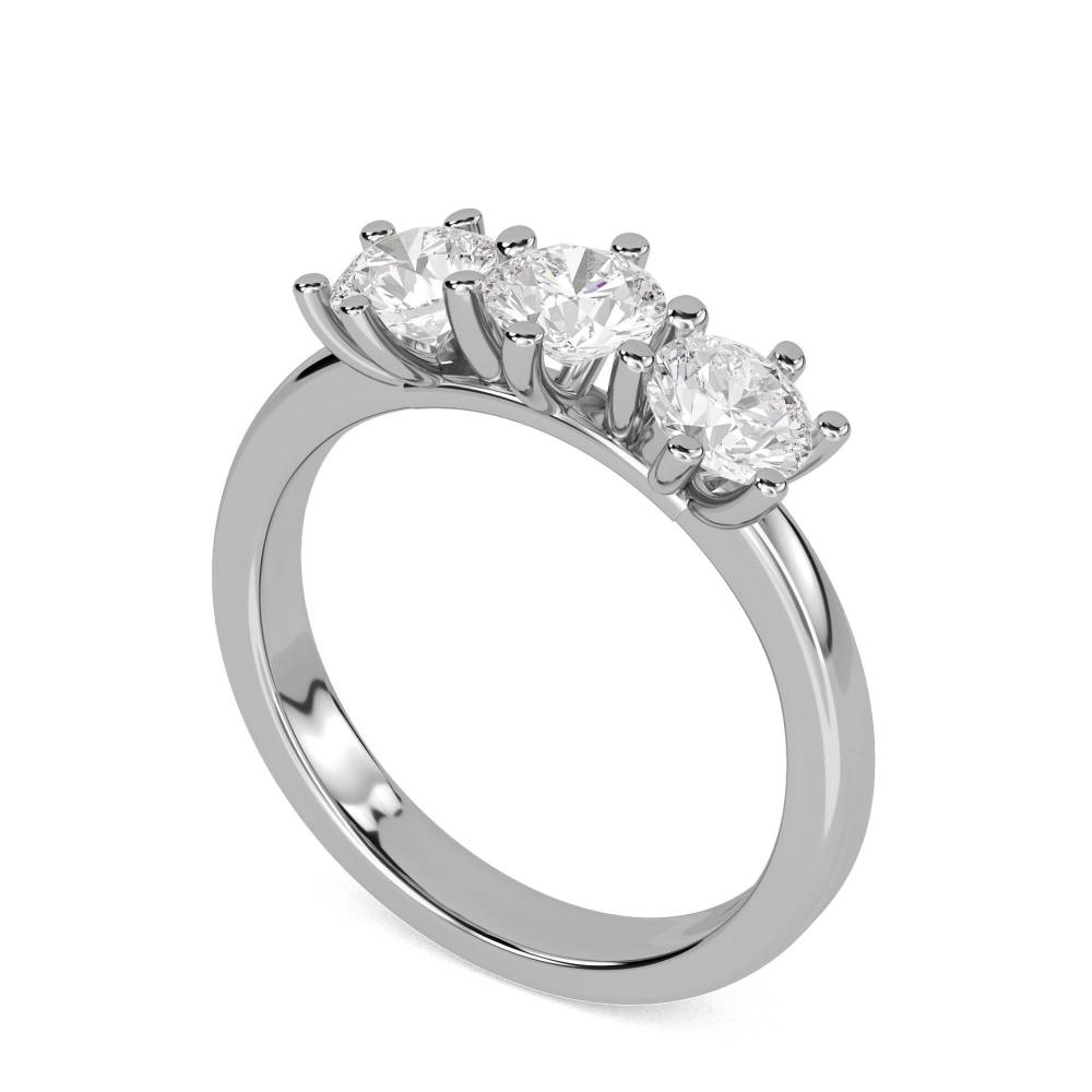 Elegant Round Diamond Trilogy Ring Image