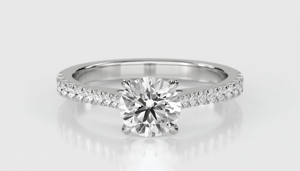 Shoulder Set Diamond Engagement Ring W