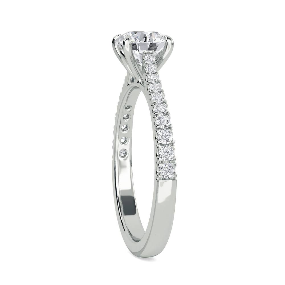 Shoulder Set Diamond Engagement Ring W