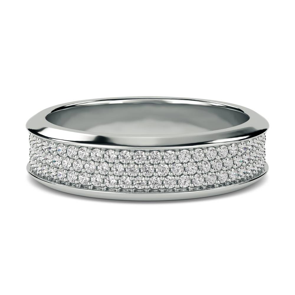 Three Row Round Diamond Full Eternity Ring W