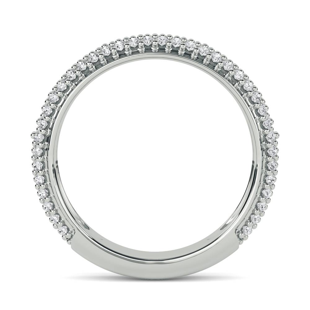 Round Diamond Three Row Eternity Ring W