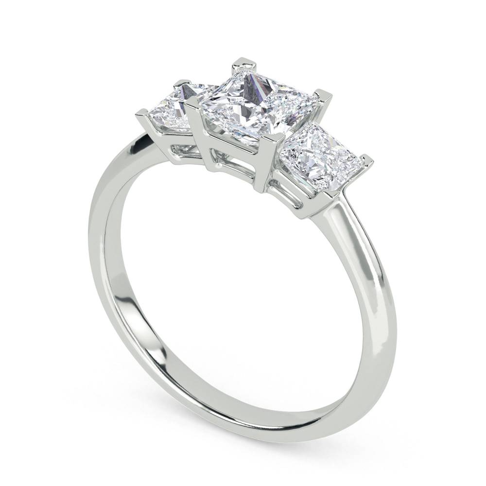 Classic Princess Diamond Trilogy Ring W