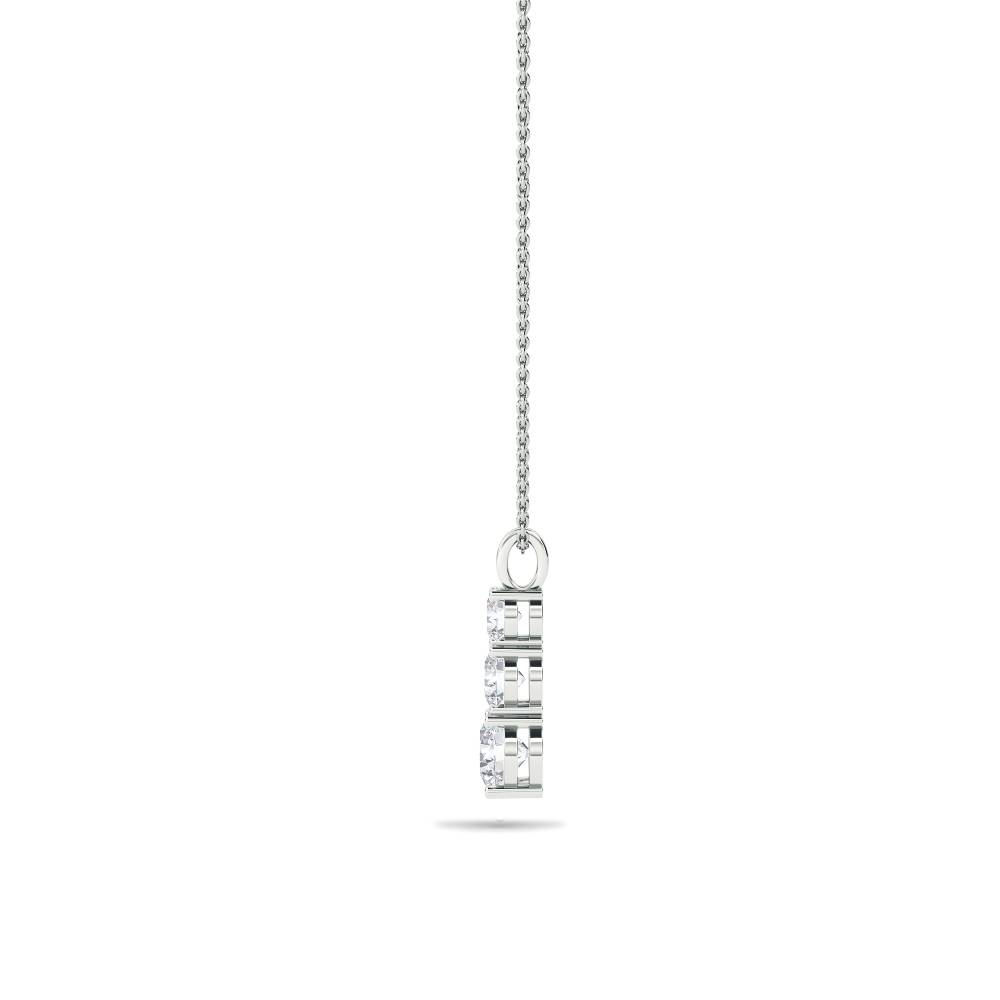 Traditional Round Trilogy Diamond Pendant W