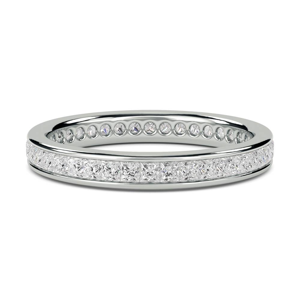 3mm Elegant Princess Diamond Full Eternity Ring W