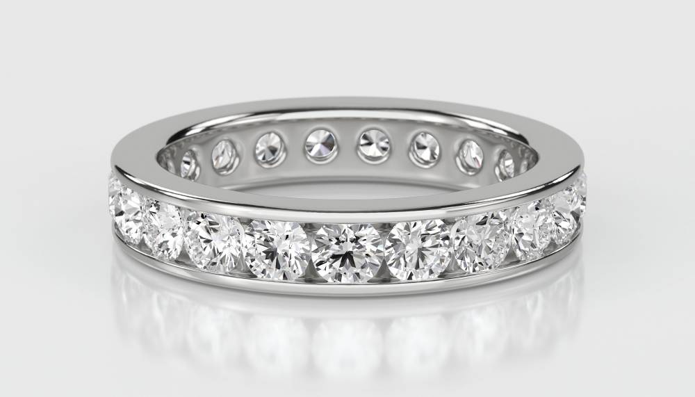 2.00ct Elegant Round Diamond Full Eternity Ring W