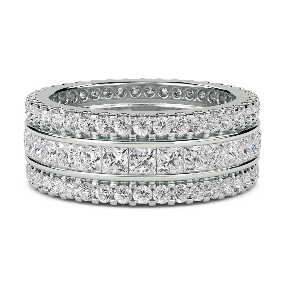 2.75ct 3 Row Diamond Full Eternity/Dress Ring W